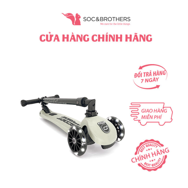 Xe scooter trẻ em Scoot and Ride Highwaykick 3 LED màu Ash