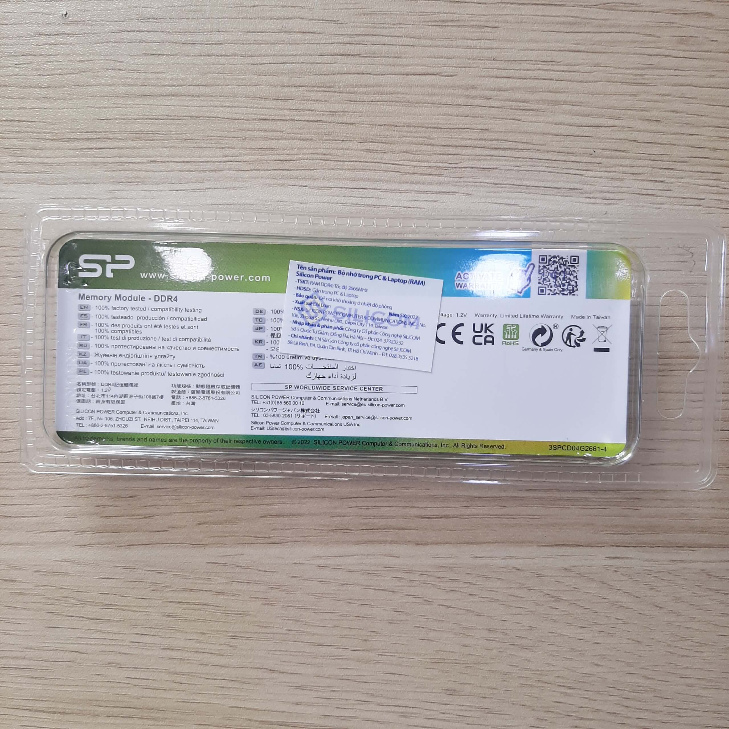 RAM Desktop Silicon Power 4GB DDR4 2666MHz CL19 UDIMM - Hàng chính hãng