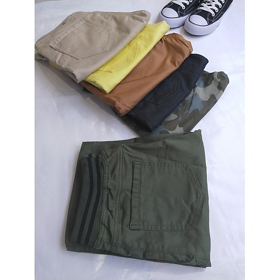 Quần Shorts Kaki nam lưng thun