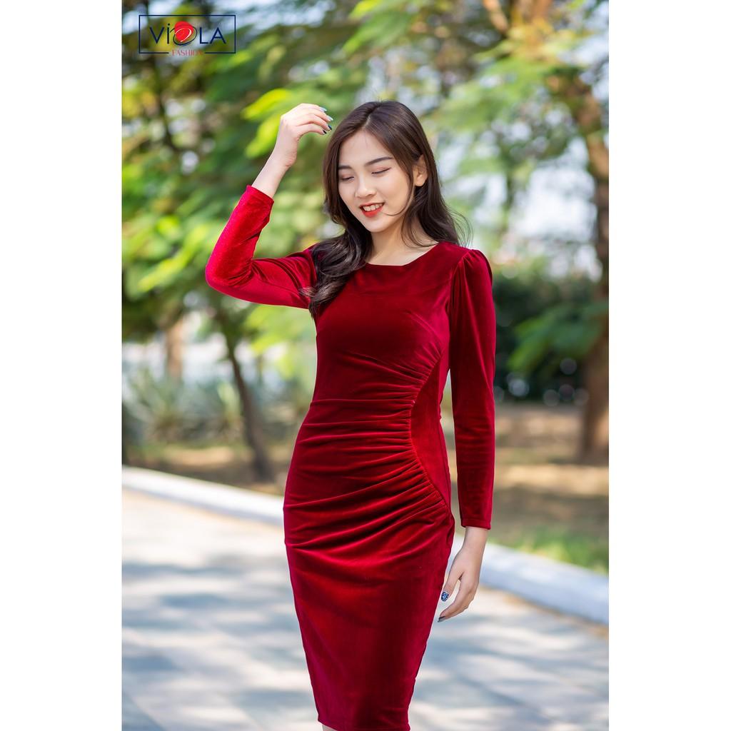 VÁY ĐẦM BODY, CHẤT NHUNG CAO CẤP, THIẾT KẾ EO VÀNH KHUYẾT GIÚP EO THON, TÔN DÁNG PHÙ HỢP ĐI TIỆC
