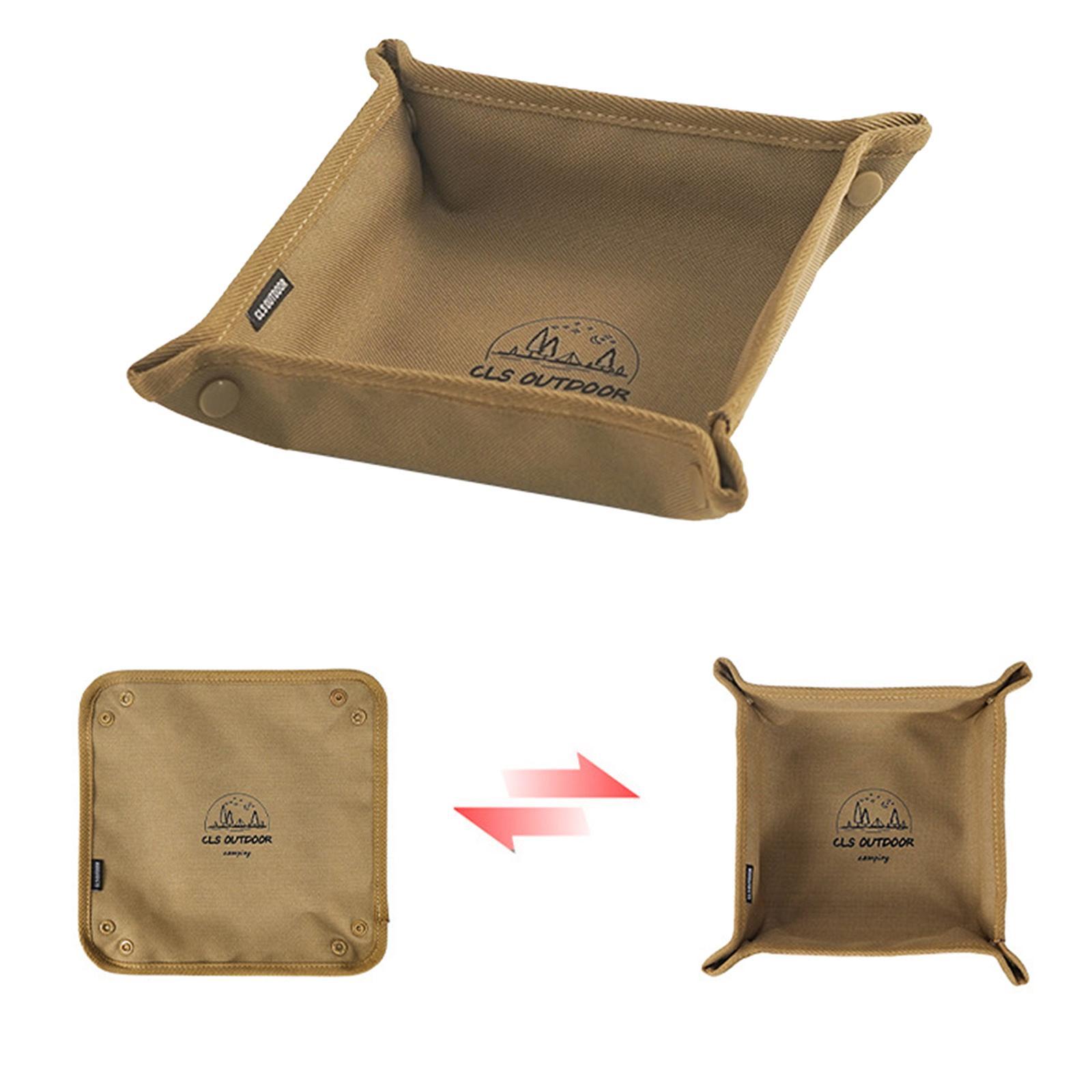 Camping Storage Tray Box Holder Cosmetic Display Jewelry Keys Coins Organizer Serving Tray Fruit Dish for Hiking Picnic Kitchen Bathroom Bedroom