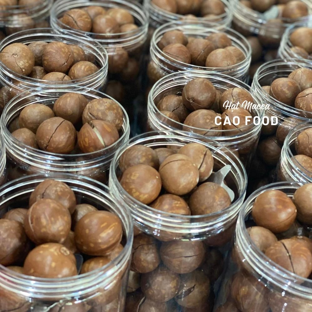 Hạt Macca Đaklak CAO Food loại 1 to tròn tự nhiên, ngọt bùi từng hạt - có kèm khui mở
