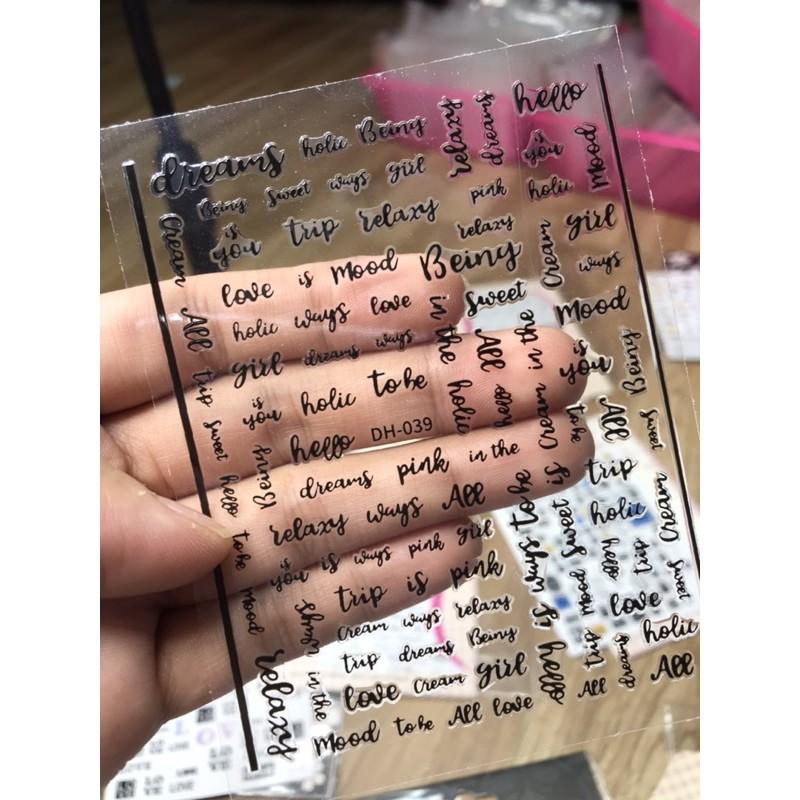 Mẫu dán chữ kí , stick dán móng tay