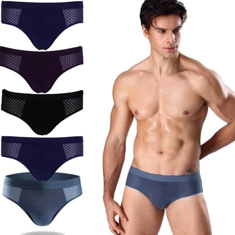 Combo 5 Quần Sịp Chéo Thông Hơi - Quần Lót Nam- Size XL