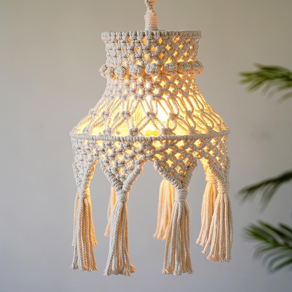 Macrame Ceiling Lamp   Hanging Light  for Bedroom