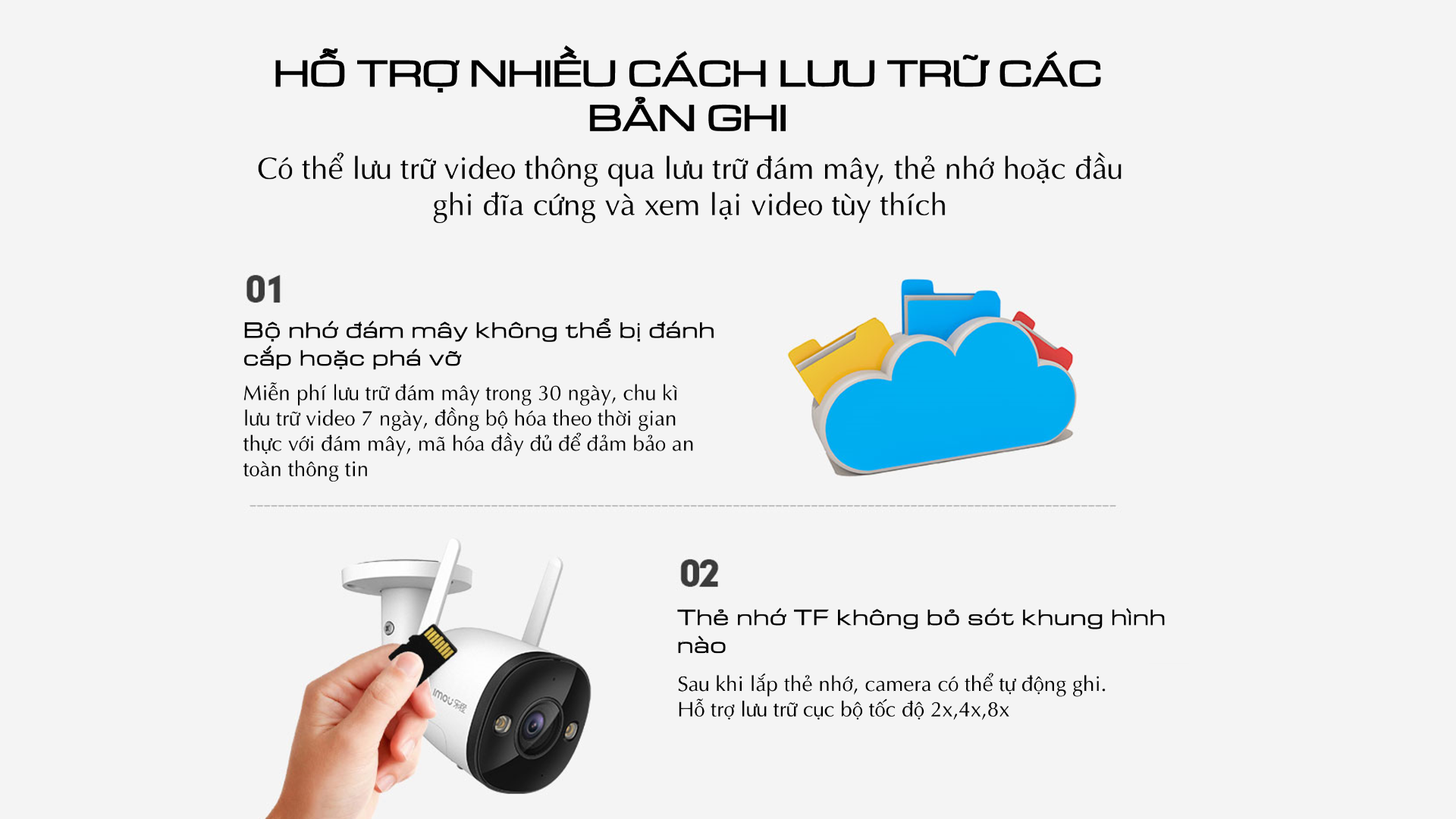 Camera Wifi ngoài trời IMOU BULLET 2E F22FP F42FP đèn cảnh báo, màu đêm - Hàng chính hãng