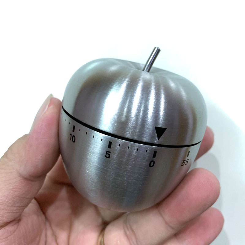 Đồng hồ cơ đếm ngược hẹn giờ hình quả táo, dùng trong công việc, nhà bếp... - Tặng 1 lọ tinh dầu quế 10ml