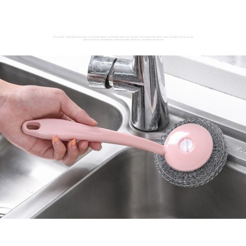 Cọ Chà Xoong,Chảo Có Tay Cầm Dài Tiện Dụng