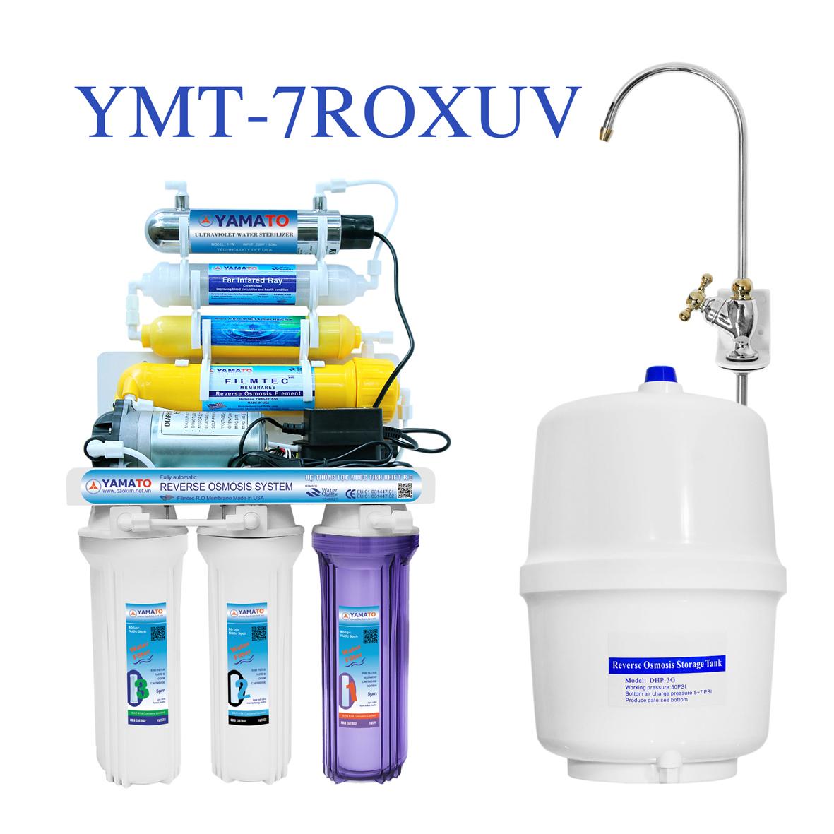 Máy lọc nước R.O YAMATO 7 cấp lọc có đèn UV - YMT-7ROXUV – Hàng chính hãng