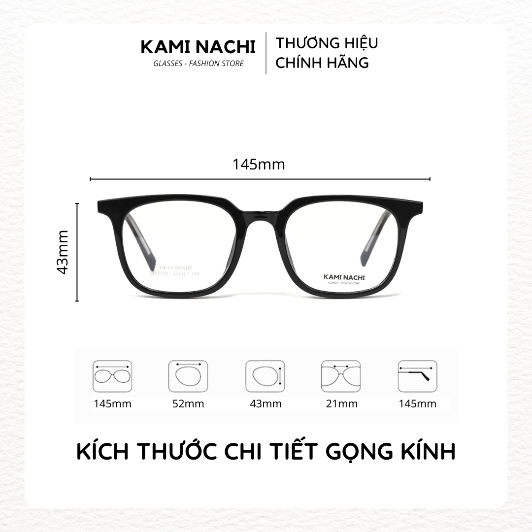 Gọng kính Special Angel phiên bản Razi chất liệu Titanium mạ I-on mã D6818 KAMI NACHI