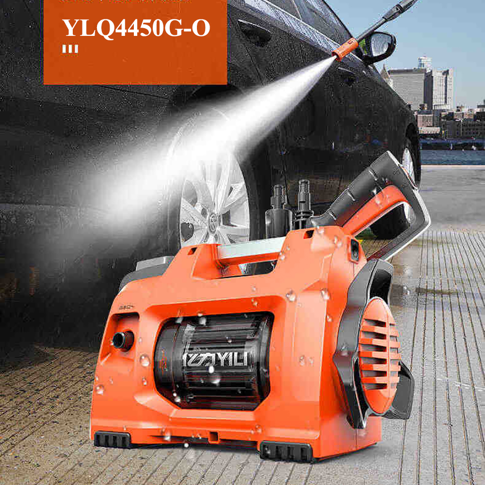 Máy rửa xe áp lực cao dùng trong gia đình Yili YLQ4450G-O động cơ lõi từ tặng kèm nhiều phụ kiện dùng rửa xe cao áp ô tô xe máy - hàng chính hãng