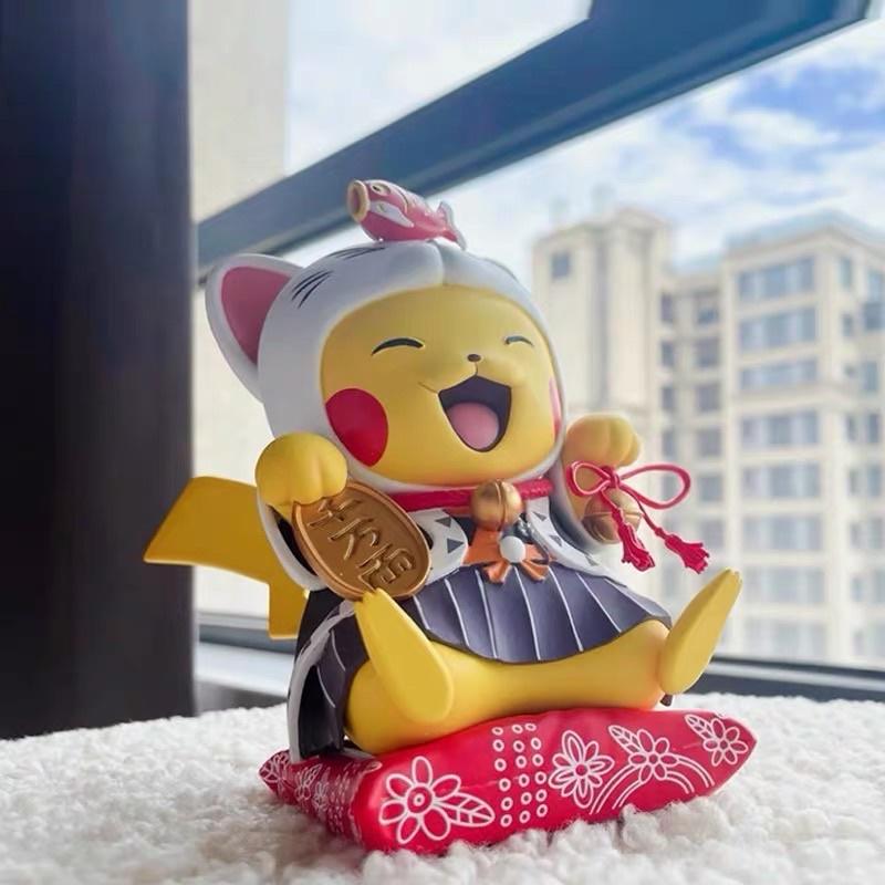 Mô hình Mèo May Mắn Nhật Bản Pikachu Văn Phòng Trang Trí Quà Tặng Lễ Hội Khai Trương