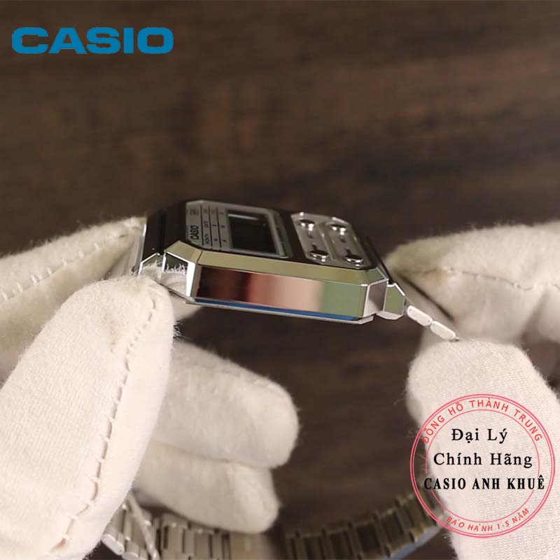 Đồng Hồ Casio Vintage A100WE-7BDF Dây Kim Loại