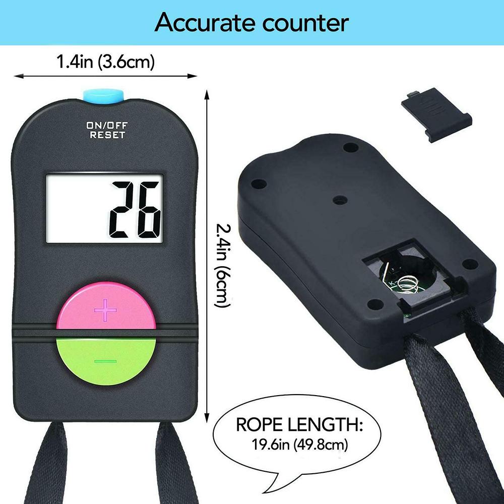 Bộ đếm số cầm tay bằng vật liệu ABS và kim loại, đủ bền và chắc chắn để sử dụng, nhẹ và di động.