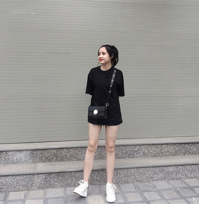 Áo thun Oversize Trắng Trơn Form Rộng Tay Lỡ Unisex Streetwear - Đen - XL