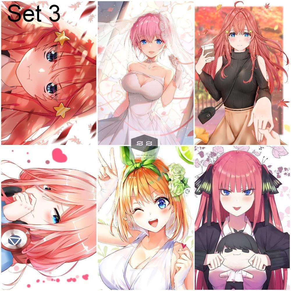 Bộ 6 Áp phích - Poster Anime Nhà Có 5 Nàng Dâu – Go Tobun No Hanayome - A3,A4,A5