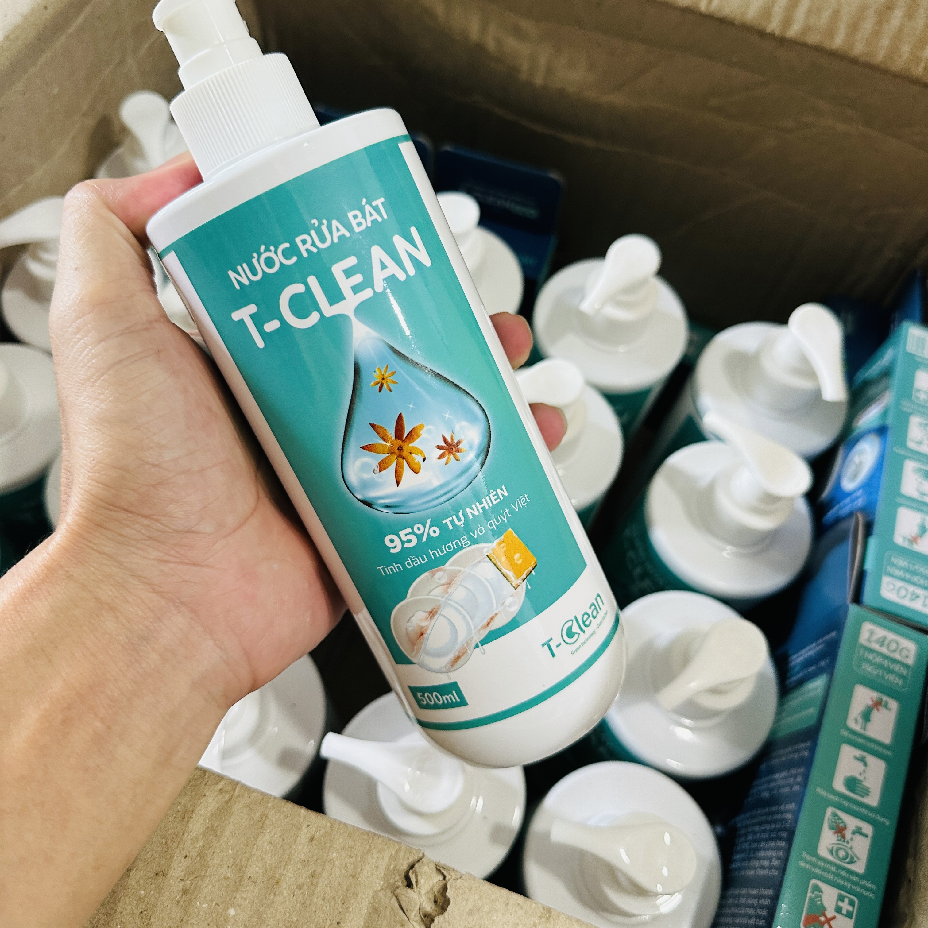 Nước Rửa Chén T-Clean 500ml Siêu Sạch - Tp Thiên Nhiên - Không Làm Hại Da Tay - An Toàn Trẻ Nhỏ