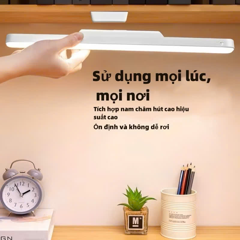 Đèn Học Để Bàn tích điện bảo vệ mắt, đèn led gắn bàn học Phòng Ngủ Bàn Trang Điểm 3 Chế Độ Sáng xoay 80 độ bảo vệ mắt- Hàng chính hãng