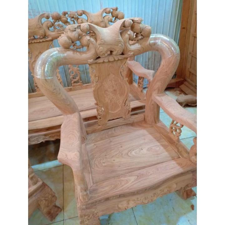 Bộ bàn ghế minh quốc đào gỗ hương đá tay 12