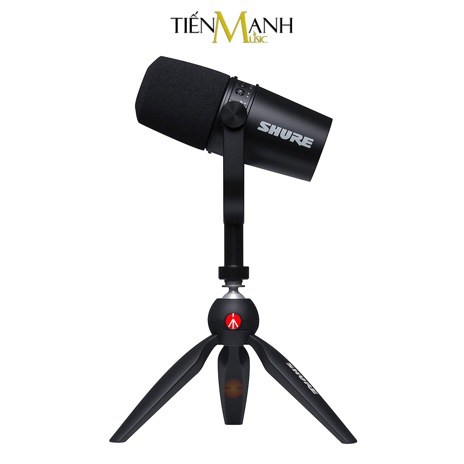 Micro Shure MV7-K-BNDL Cổng USB &amp; XLR Livestream Podcast Mic Thu Âm Studio MV7 Kit Microphone Hàng Chính Hãng