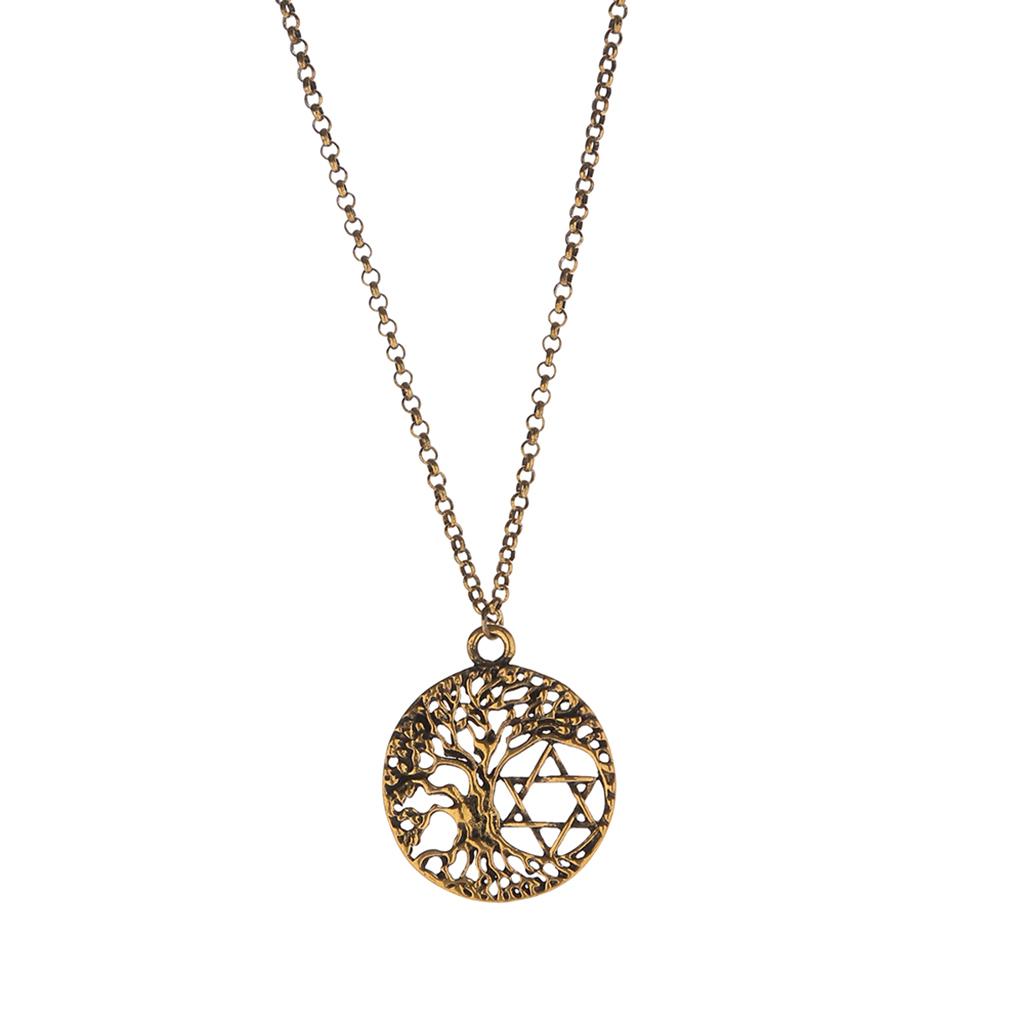 Vintage  Of Life Round Pendant Necklace For Women
