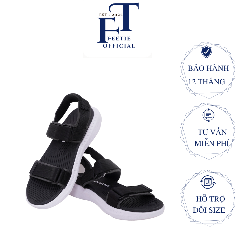 Dép Sandal Nam Nữ Shatto Quai Ngang/ Quai Chéo Mang Đi Học cao 4cm Đế Bằng (Có Sẵn)