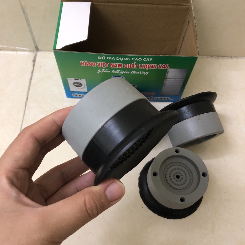 Bộ 4 Chân Đế Kê Có Miếng Đệm Chống Rung, Chống Ồn Cho Máy Giặt