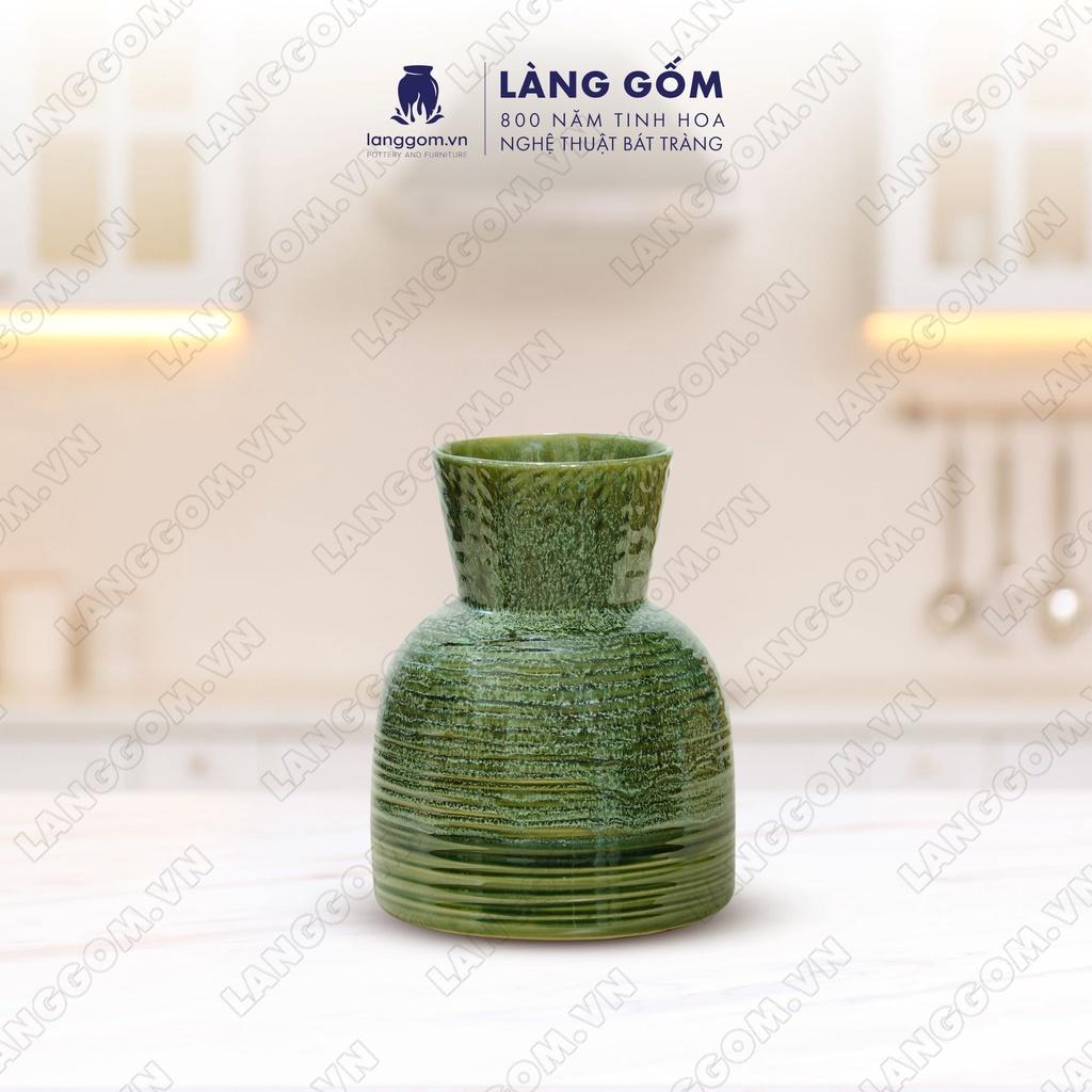 Bình hoa, lọ hoa Gốm sứ Bát Tràng cao cấp Men hỏa biến đầm dùng làm quà tặng, trang trí - Làng Gốm Bát Tràng
