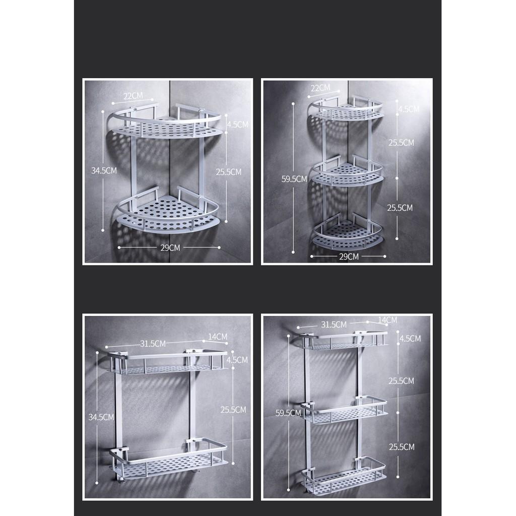 Giá treo đồ nhà tắm hình chữ nhật - Kệ để nhà tắm
