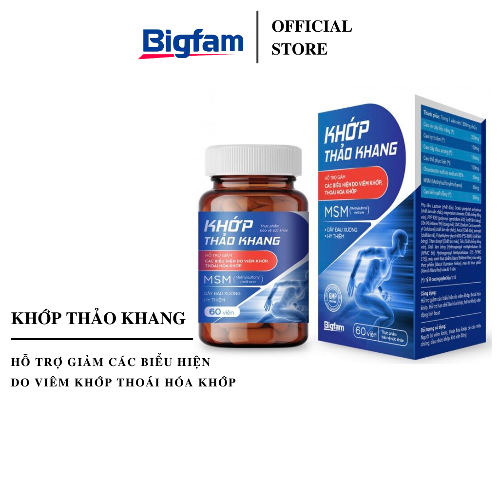 Khớp Thảo Khang BigFam Hỗ Trợ Thoái Hóa Khớp Giúp vận Động Linh Hoạt
