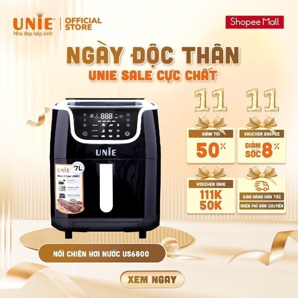 Nồi chiên hơi nước kết hợp nướng hấp UNIE Steam US6800 công suất - Hàng chính hãng