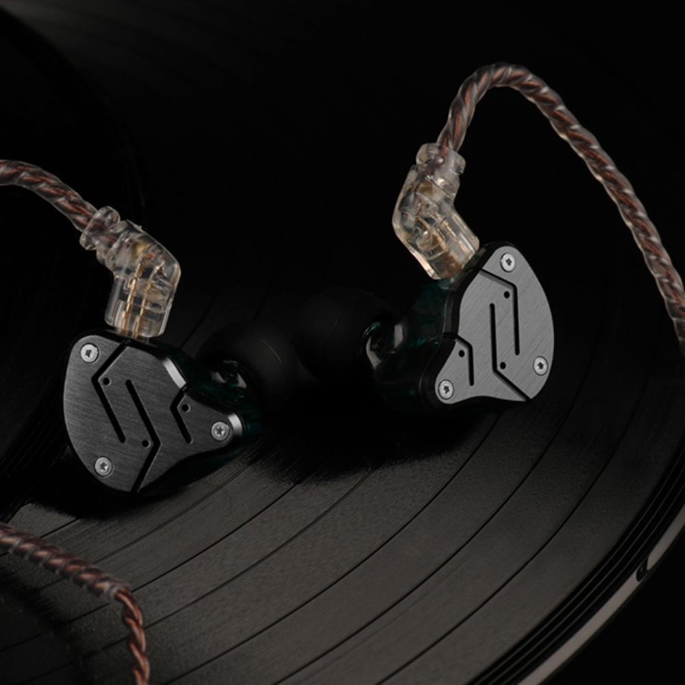 Tai nghe KZ ZSN có dây 3,5 mm trong tai w / Micrô HiFi bằng kim loại 10mm 1DD + 1BA
