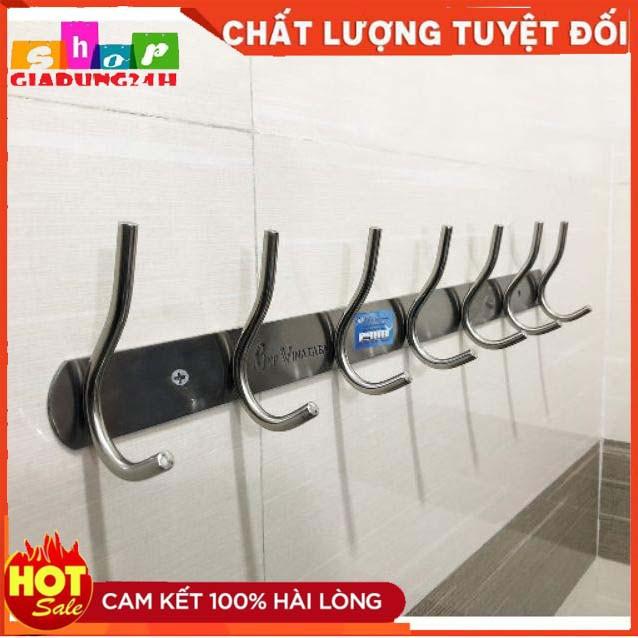 {9 chấu}Móc áo treo Tường 100% INOX  Loại móc dày cầm nặng tay sáng bóng