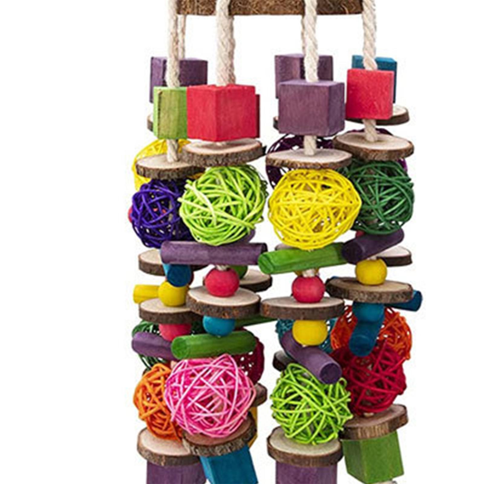 Pet Parrot Toys Bird Nest Hanging Toys Bird Foraging Chewing Toy for Macaws