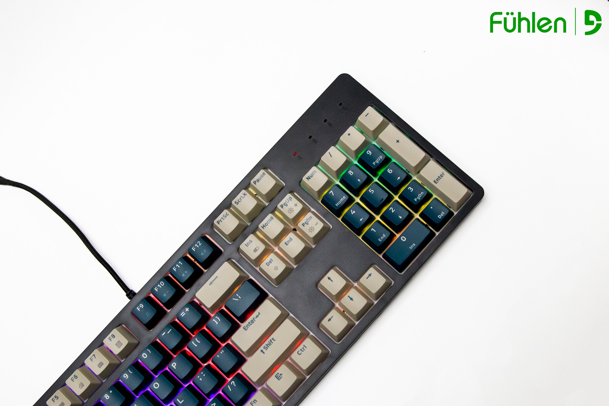 Bàn phím quang cơ Gaming Fuhlen CYBER Led Rainbow 16 chế độ, bảo hành 24 tháng- Hàng chính hãng