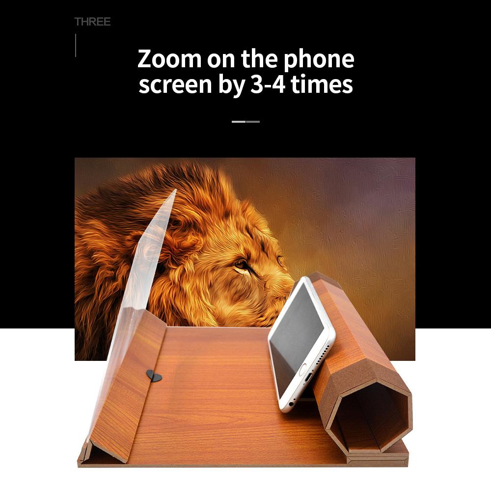 Màn hình điện thoại di động 12 inch Tạo tác 3D Chiếu hiệu ứng điện ảnh Màn hình điện thoại Phóng to