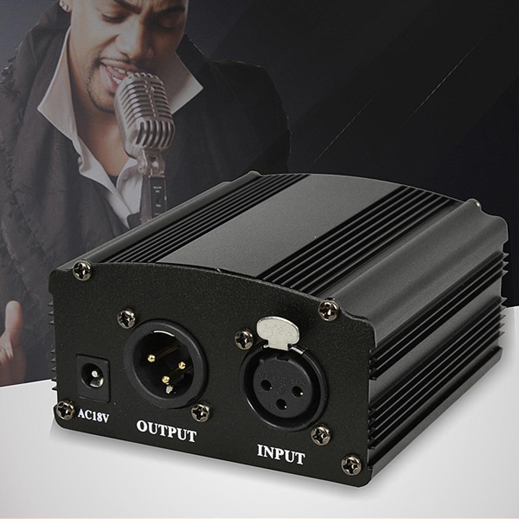 Universal 48V Phantom Power Supply Box for Condenser Microphones