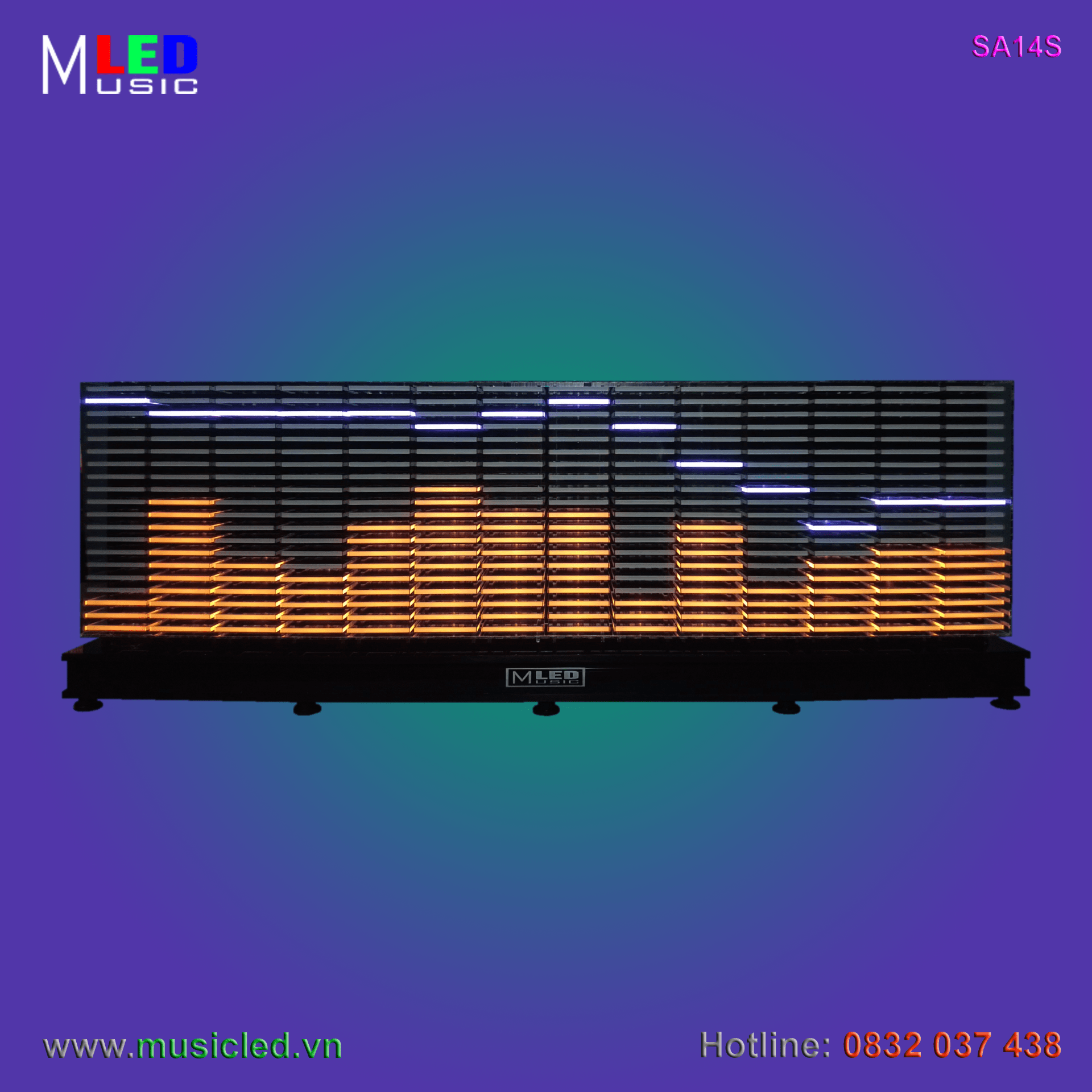 Dàn đèn Music LED nháy theo tần số nhạc 14 cột để bàn