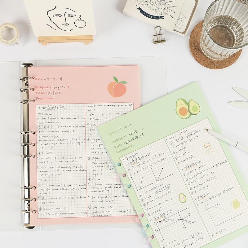 Tập giấy take note size B5 mỗi tập 30 tờ giấy dùng để ghi chép hoặc refill sổ còng binder DIY