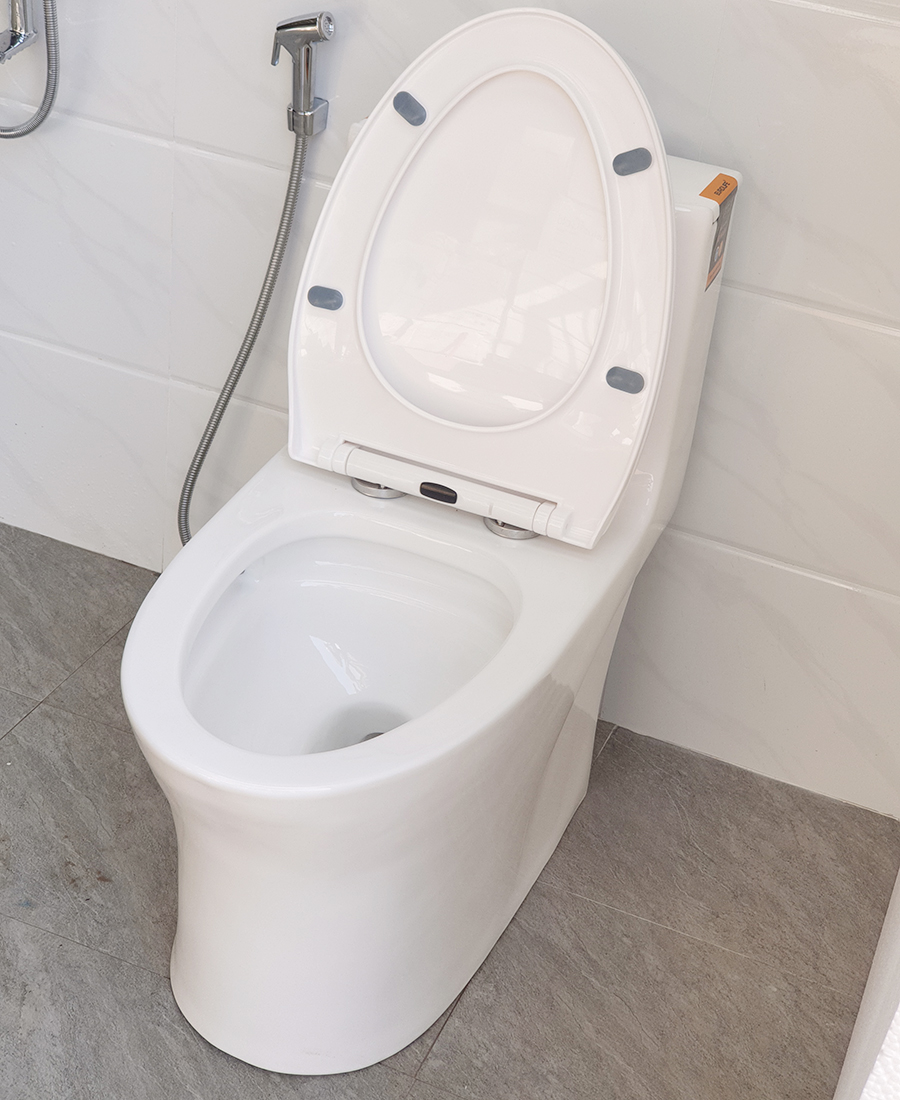Bồn cầu 1 khối men Nano tuyết bóng sáng, nắp đóng siêu êm, 2 chế độ xả Eurolife EL-BC262
