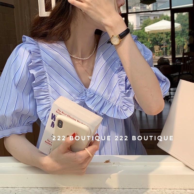 Áo somi thô cổ sen M.five