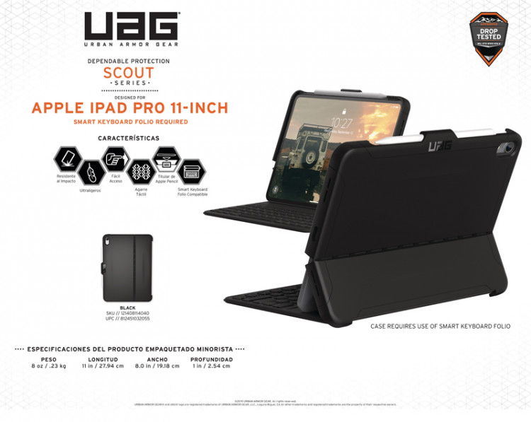 Ốp lưng iPad Pro 11 2018 UAG Scout Series Ốp lưng iPad Pro 11 2018 UAG Scout Series