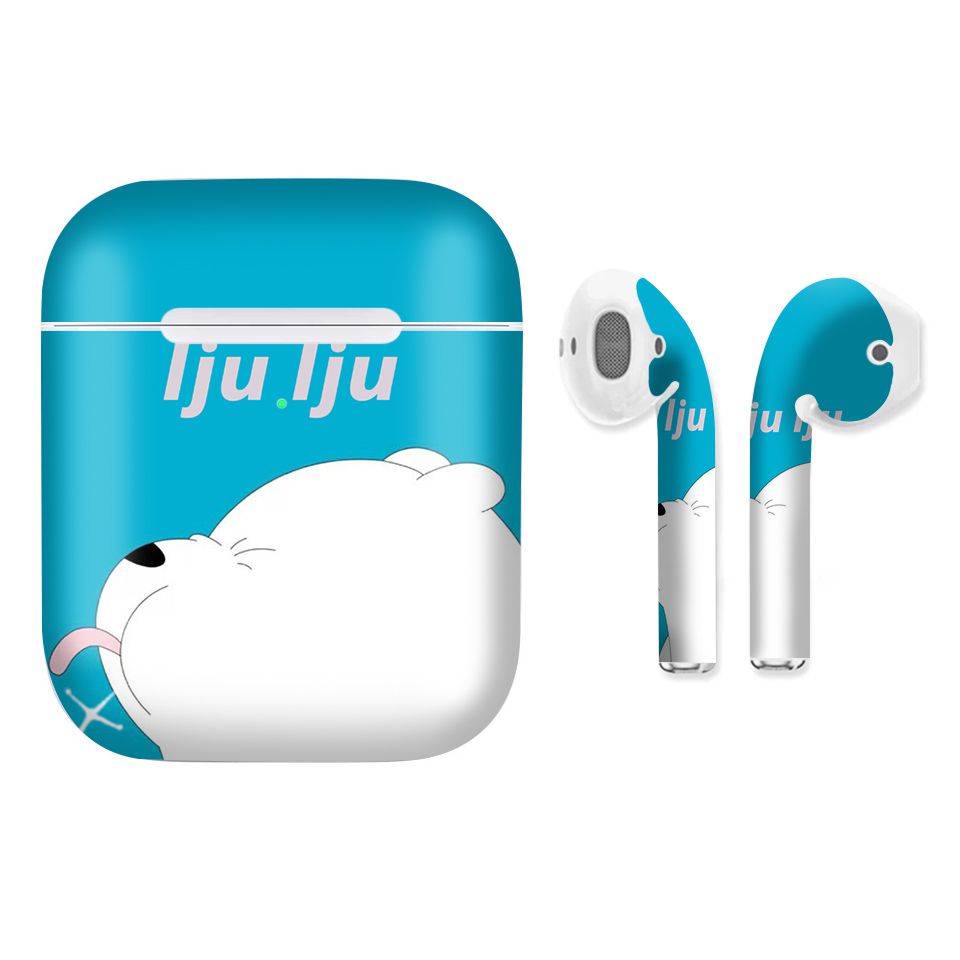 Miếng dán skin chống bẩn cho tai nghe AirPods in hình thiết kế - atk075 (bản không dây 1 và 2