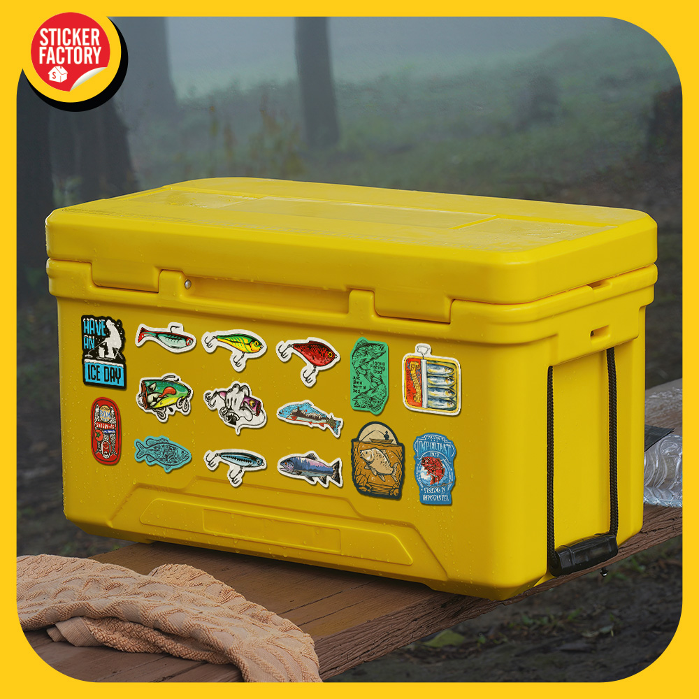 Fishing - Set 100 sticker decal hình dán dễ thương - STICKER FACTORY