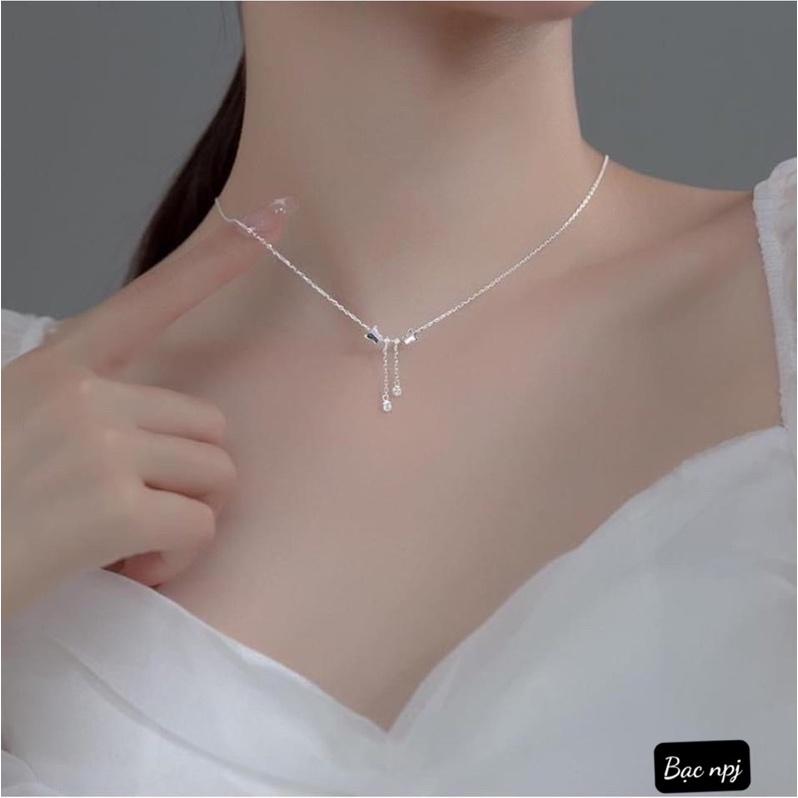Dây chuyền hình Bướm đôi ️XINH XẮN ️, Vòng cổ nữ liền mặt, Bạc Ta- Bạc Npj