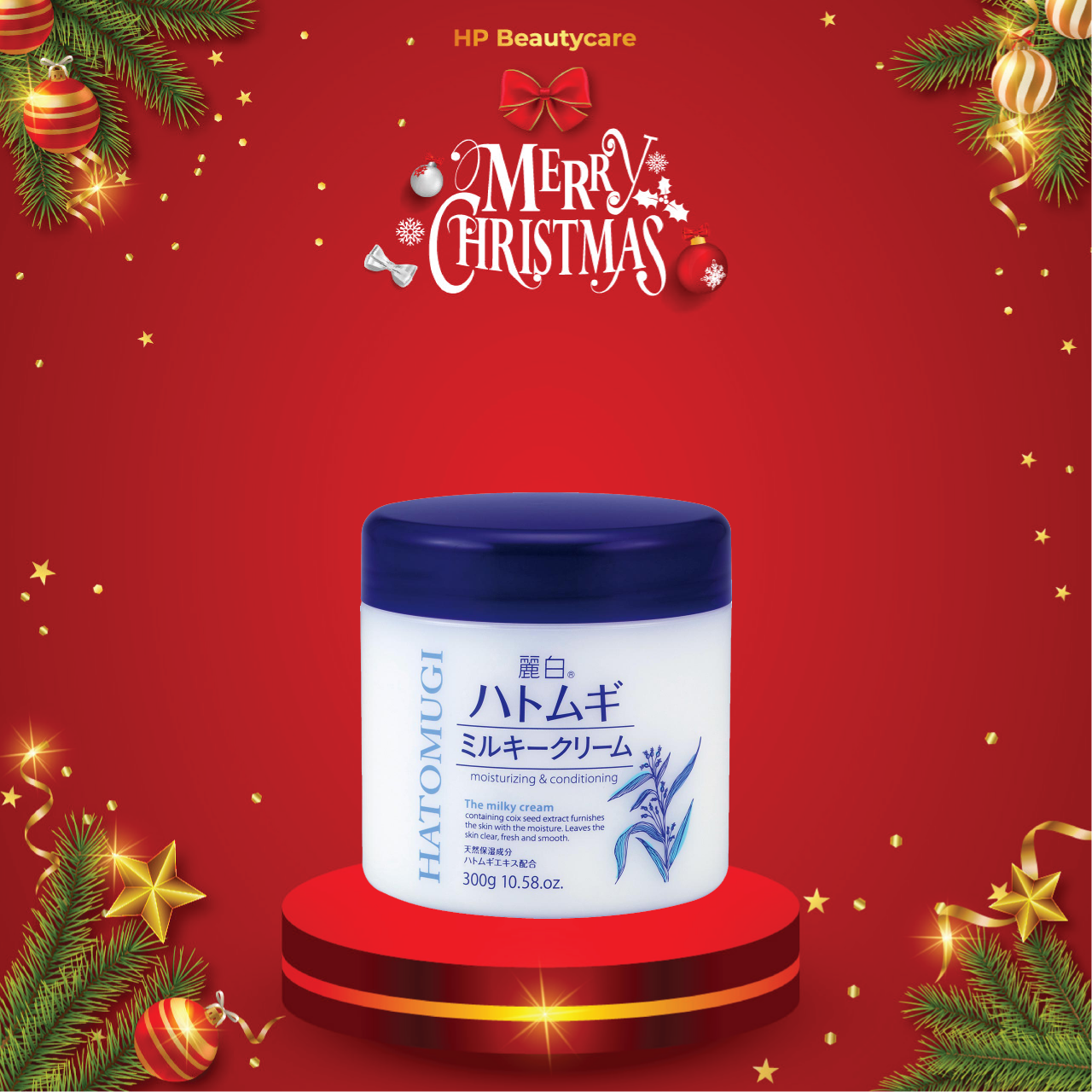 Kem Dưỡng Trắng Da Chiết Xuất Hạt Ý Dĩ Hatomugi Milky Cream - 30015