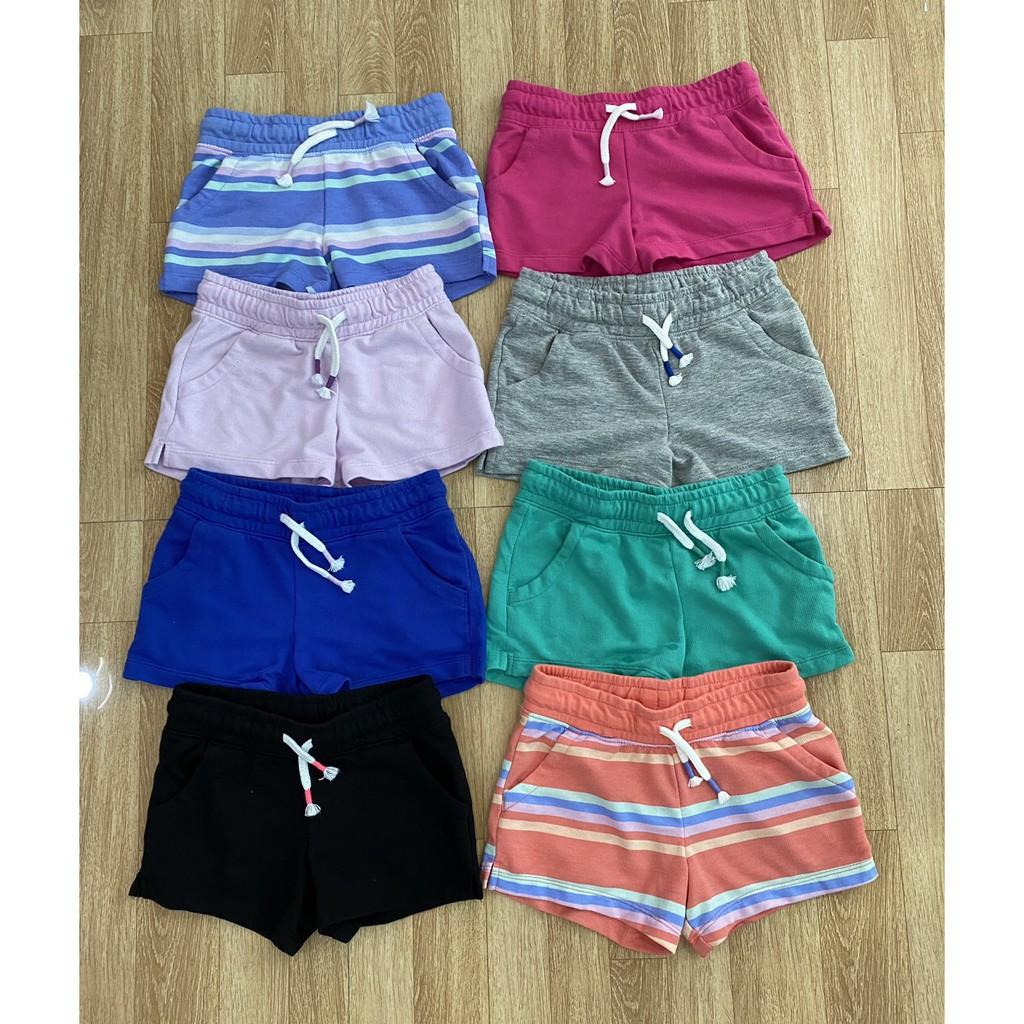 Quần Đùi Short Thun Cotton bé gái Cat&Jack đẹp mềm mát phù hợp mặc nhà đi học bảng màu dễ thương XanhHouse