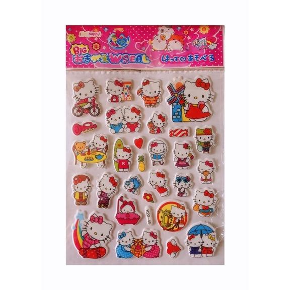 Hình dán nổi 3D - vĩ 18 tấm hình nhiều mẫu