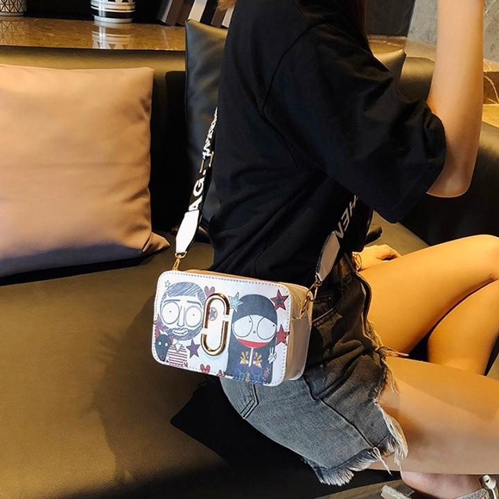 PVN3403 Túi xách hộp in hình cô bé cậu bé hottrend T2