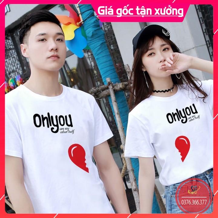 Áo Đôi - THUN COTTON - Đủ Size AC102T